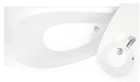 Ravak CQ01000000 - Cadă de colț AVOCADO 160x75 cm, acrilică, albă