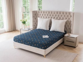 Cearsaf din microfibra LUNERIS albastru 180x200 cm