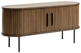 Masă TV maro cu aspect de lemn de stejar 120x56 cm Nola – Unique Furniture