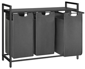 Coș de rufe REX negru/gri