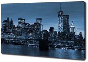 Pictură pe pânză New york, pe timp de noapte