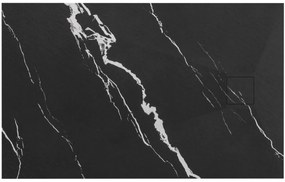 Rea Bazalt Carrara Black cadita de dus dreptunghiulara x120 cm negru REA-K7009