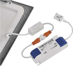 Plafonieră LED încastrată NEXXO LED/18W/230V 3000/3500/4000K, argintie, 22,5 x 22,5 cm