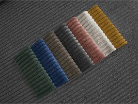 Canapea taupe cu tapițerie din catifea reiată 250 cm Tina – Bobochic Paris