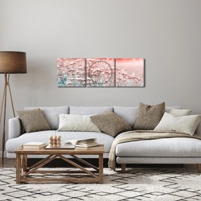 Tablou - Flori de câmp (cu ceas) (90x30 cm)