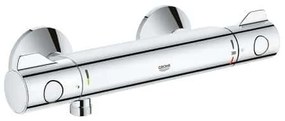 Baterie termostatata de dus, crom