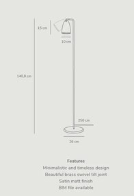 Lampadar modern design minimalist Nexus alb 2020644001 DFTP
