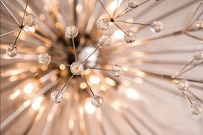 Candelabru LUX design modern DUNKIRK nichel lucios, cu 10 surse de lumina