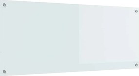 vidaXL Panou de bucătărie Alb 120 x 50 cm sticlă securizată