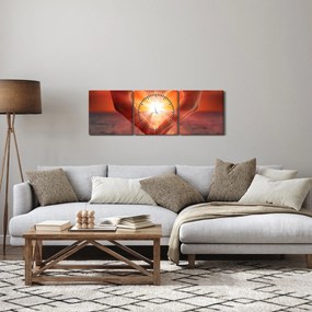 Tablou - Soare în inimă (cu ceas) (90x30 cm)