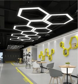 Lustră LED suspendată pe cablu, 20W/230V, neagră