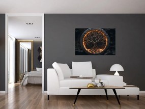 Tablou – Arborele vieții în lavă I. (90x60 cm)