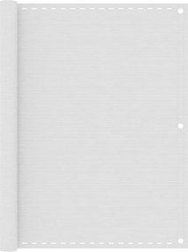 vidaXL Paravan de balcon, alb, 120x400 cm, HDPE