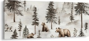 Tablou - Pădure cu Urși (120x50 cm)