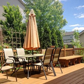 STILISTA Umbrelă de balcon pliabilă, 200 x 125 cm, antracit