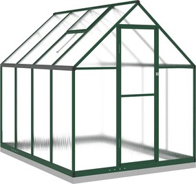 vidaXL Sere cu cadru de bază, verde, 224x169x202 cm, aluminiu