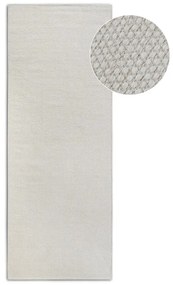 Covor tip traversă crem țesut manual din amestesc de lână 80x200 cm Pradesh Natural White – Elle Decoration