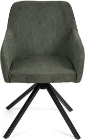 Set - 2 scaune de dining AVENBERG LARO - rotative, verde
