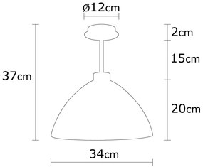 Lustra Bergama Argintiu 34x37 cm