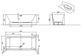 Cada dreptunghiulara, Kolpasan, Elektra-SP, 185 x 85 cm, alb