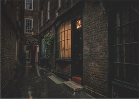 Tablou pe sticlă -Strada din Londra (70x50 cm)