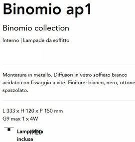 Aplica de perete moderna stil minimalist Binomio ap1 negru