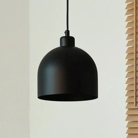 Duolla IRONLINE - Pendul pe cablu, 1x E27/15W/230V, Ø 17 cm, negru