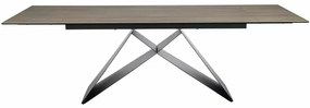 Masa extensibila Westin Ceramic SABBIA maro deschis/negru mat L160-240 cm