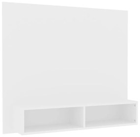 808260 vidaXL Dulap TV montat pe perete, alb, 102x23,5x90 cm, PAL