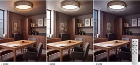 Brilagi - Corp de iluminat LED dimabil VELVET SM. VARI 24W/230V 3000-6500K Ø 45 cm maro + telecomandă