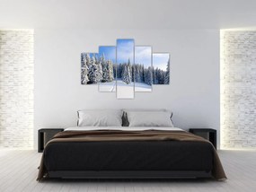 Tablou - Iarna in pădure (150x105 cm)