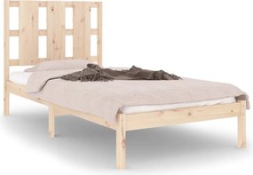 vidaXL Cadru de pat single, 90x190 cm, lemn masiv
