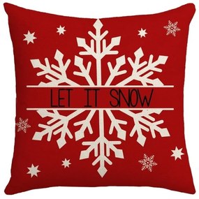 Fata de perna de Craciun SNOWFLAKE 45x45 cm, rosu