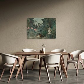 Tablou pe sticlă - Henri Rousseau, The Equatorial Jungle, reproducere (70x50 cm)