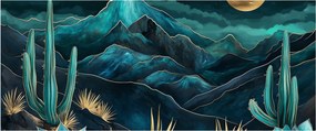 Tablou - Noapte turcoaz (120x50 cm)