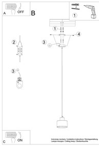 Lustră neagră ø 12 cm Alastro – Sollux