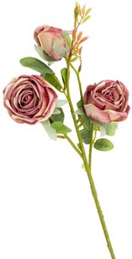 Trandafir roz artificial VELVET, 70cm