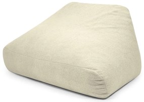 Fotoliu bean bag crem cu tapițerie din țesătură bouclé Sofa Snug – SLOWDOWN