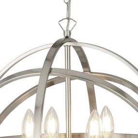 Lustra suspendata stil traditional Orbit argintiu satin 2474-4SS SRT