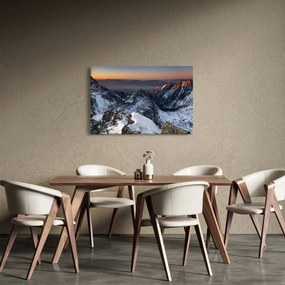 Tablou - Răsărit de soare în munți (90x60 cm)