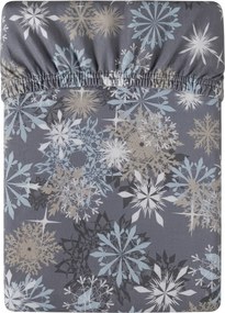 Cearsaf din microfibra SNOWFLAKE modrosede 90x200 cm