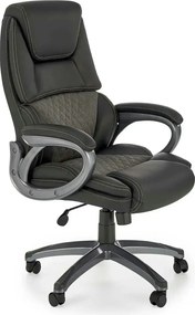 Scaun birou STEVEN, negru/gri, piele ecologica/panza, 65x70x111/119 cm