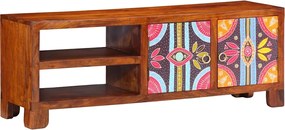 vidaXL Dulap TV multicolor 110x30x40 din lemn masiv de salcam