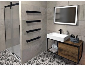 Suport pentru prosoape negru mat de montat pe perete Patron – Sapho