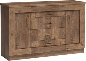 Comoda TEDY TYP T6, stejar lefkas, PAL melaminat, 140x44x90 cm