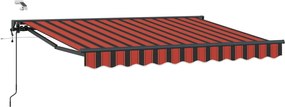 vidaXL Cort electric retractabil Portocaliu și negru 3,5 x 2,5 m