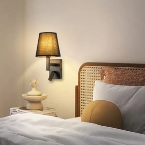 Lampă LED de perete Brilagi DEYA 1xE14/40W/230V + LED/3W negru