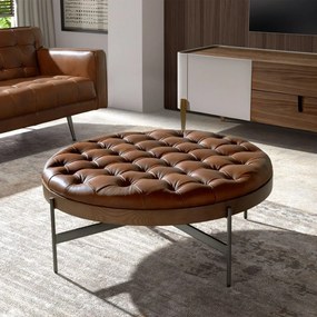 Masuta de cafea design LUX Dark Brown Leather