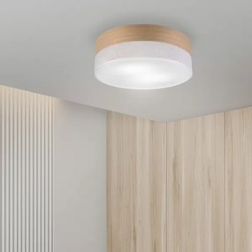 Plafonieră SIRJA WOOD 2xE27/15W/230V d. 45 cm alb/stejar