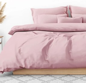 Goldea lenjerie de pat de lux din bumbac satinat - model 025 - roz vechi 140 x 200 și 70 x 90 cm